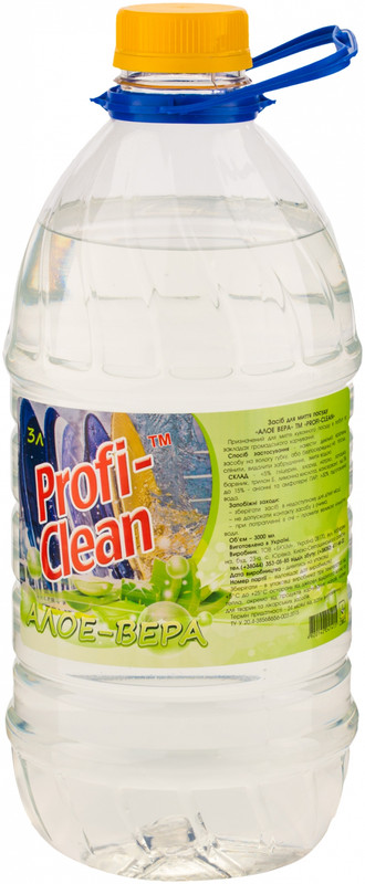 Засіб для ручного миття посуду PROFI-CLEAN Алое Вера 3л